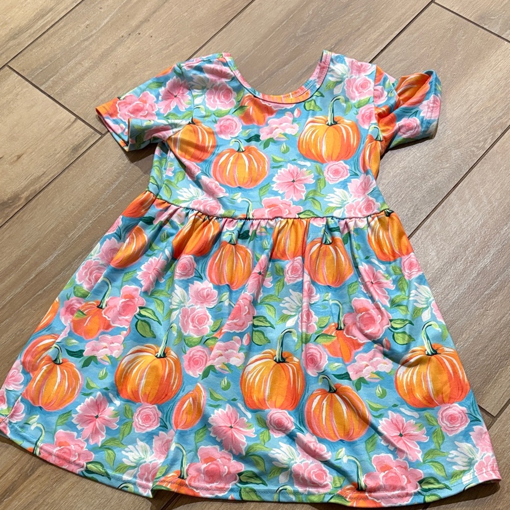 Floral Pumpkin Print Dress